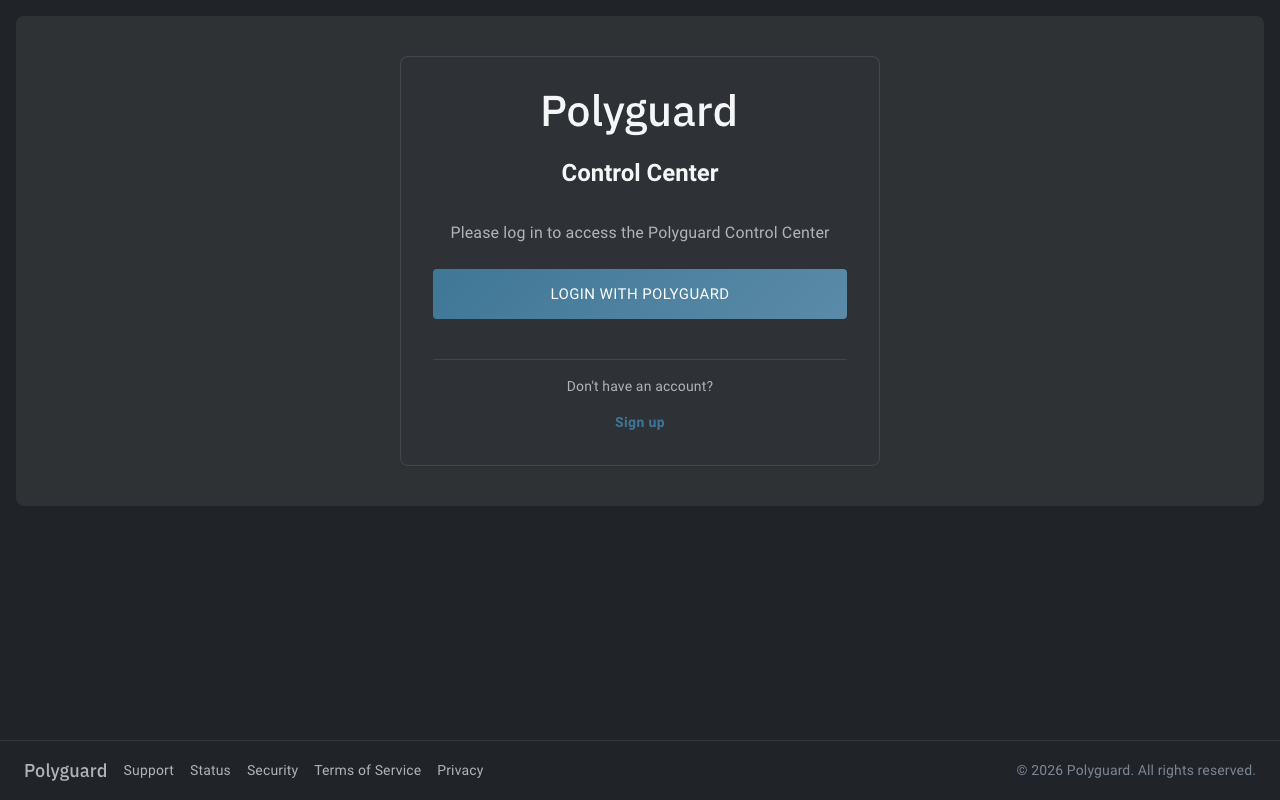 Console login screen with QR code