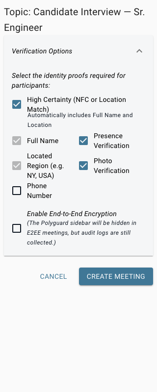 Outlook event with Polyguard protection enabled