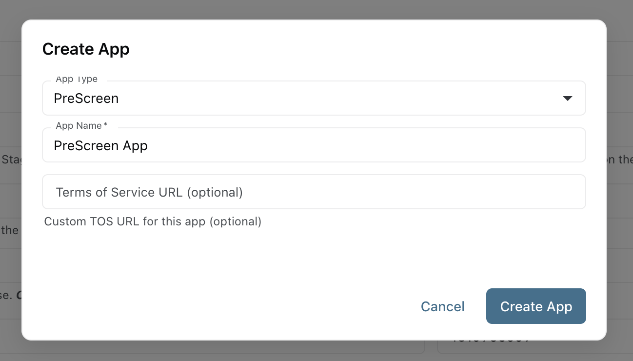 Crear una app de PreScreen en la consola