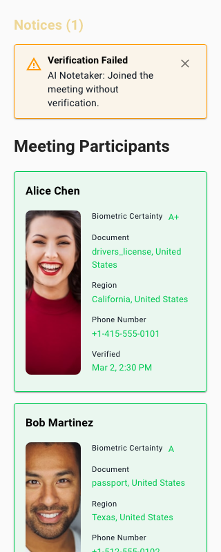 Polyguard sidebar in a Teams meeting