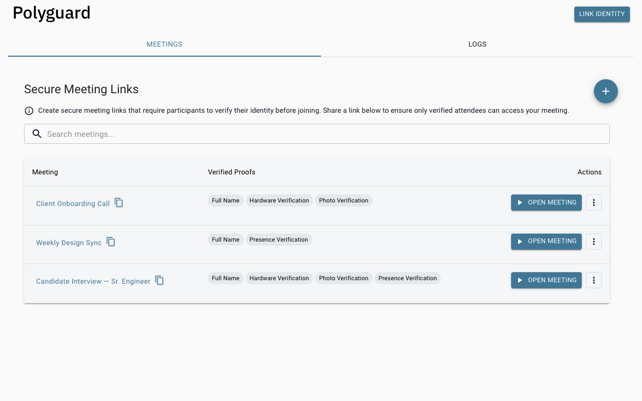 Polyguard tab in Teams